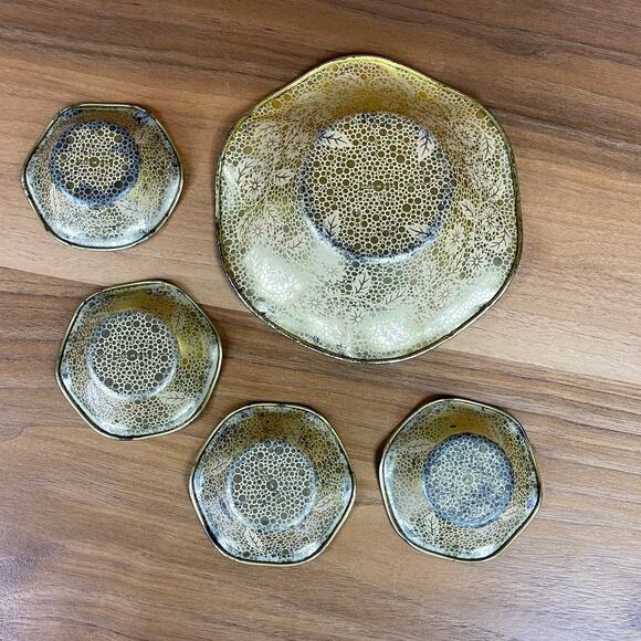 Tin "Mr Peanut" Litho Painted Metal Snack Bowls Metal Barware Advertisement Set - Picture 4 of 10